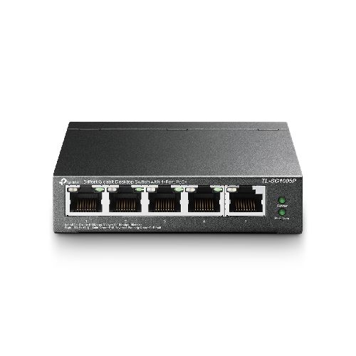 Switch TP-Link TL-SG1005P Gigabit de 5 puertos con 4 puertos PoE+ Metalico Rackeable