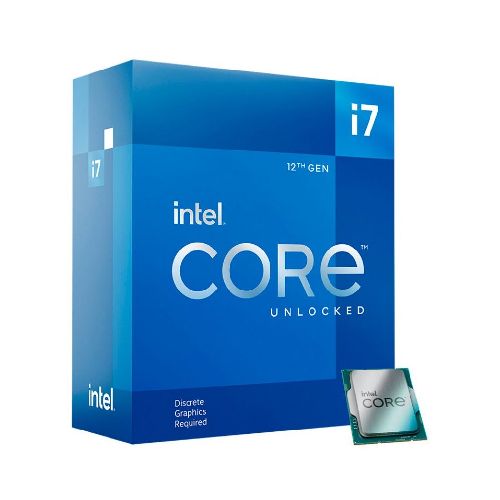 Micro Procesador CPU Intel Core i7-12700KF Unlocked Gaming Socket 1700 Generación 12 S/fan S/Video