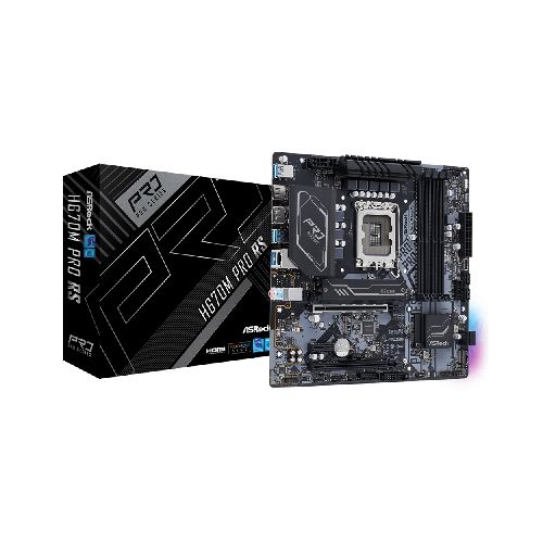 Motherboard ASRock H670M Pro RS DDR4 LGA1700 Intel Gen. 12 / 13 / 14 mATX M.2 PCIe 4.0