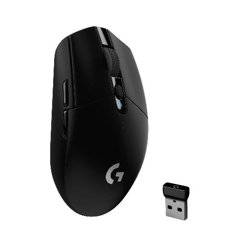 Mouse Gaming Logitech G305 Inalámbrico ultrarrápido Lightspeed Sensor Hero 12K 6 Botones - Negro