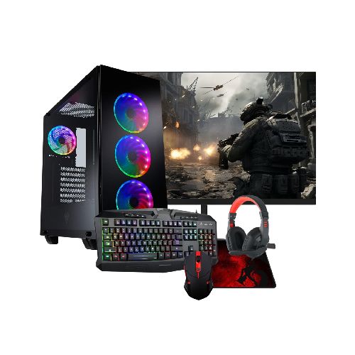 PC Gamer AMD Ryzen 5 5600G 16GB DDR4 480GB SSD Gráficos AMD Vega 7 + Monitor Gaming 24'' Full HD 165Hz