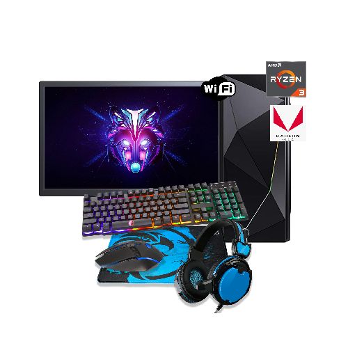 PC Gamer Completa AMD Ryzen 3 3200G 16GB DDR4 1TB SSD Vega 8 Graphics WiFi + Monitor LED 19'' + Combo