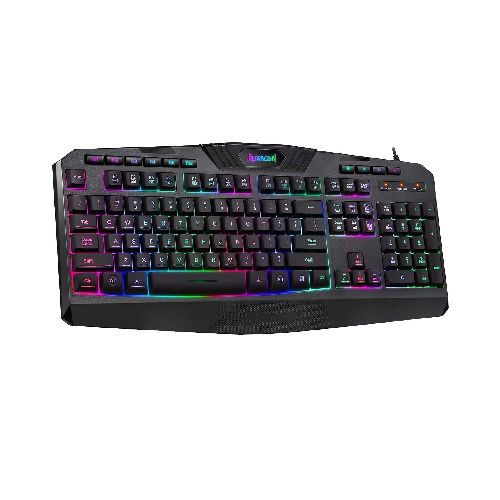 Teclado Redragon Harpe Pro K503A RGB Multimedia 5 Teclas Macro Negro