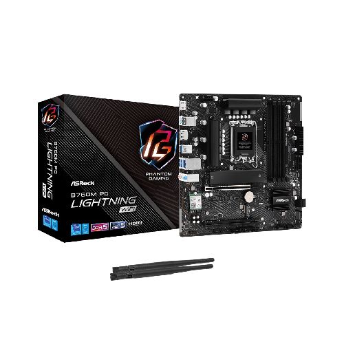 Motherboard ASRock B760M PG Lightning WiFi DDR5 LGA1700 Intel Gen. 12/13/14 M.2 mATX PCIe 5.0