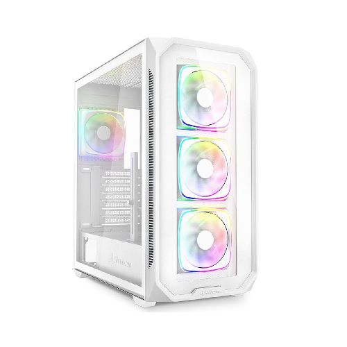 Gabinete Gamer Sharkoon AK5G RGB Blanco 4 Fanes ARGB Panel Frontal y Lateral de Vidrio