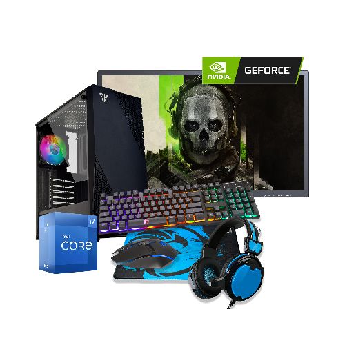 PC Computadora Gamer Core i7-6700 6ta Gen. 16GB DDR4 480GB SSD GT1030 2GB GDDR5 + Monitor LED 24'' FHD + Combo