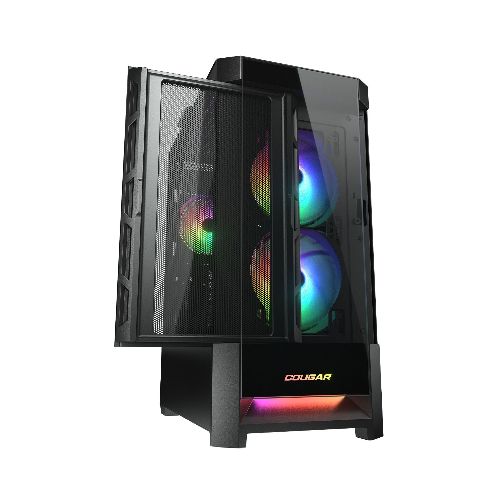 Gabinete Gaming Cougar DuoFace Panel Desmontable 3 Fanes ARGB y Vidrio Templado