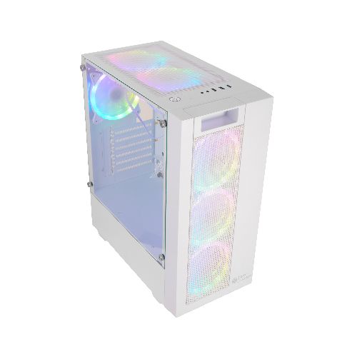 Gabinete Gamer Shot Gaming SUP-8015 Cristal Templado Frente de Rejilla con RGB Blanco