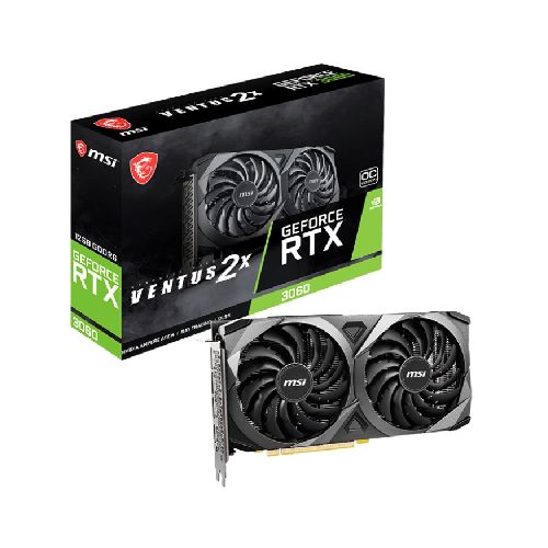 Tarjeta de Video MSI GeForce RTX 3060 Ventus 2X OC Gaming 12GB GDDR6 192bits HDMI/D-Port