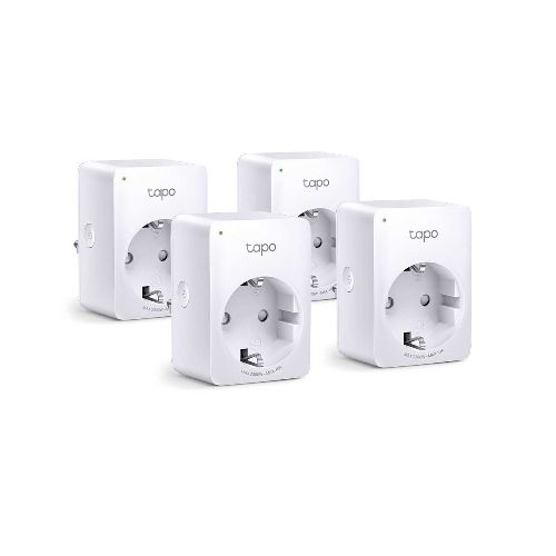 Enchufe Inteligente Smart Wifi TP-Link Tapo P100 Controla los Dispositivos por Voz y App y Ahorra energía - Pack x4