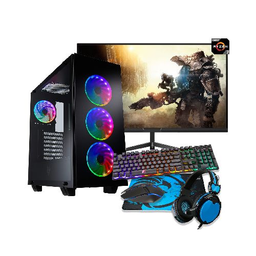 PC Gamer AMD Ryzen 7 5700G Octa-Core 16GB DDR4 480GB SSD + Monitor Gaming 27'' Full HD 165Hz