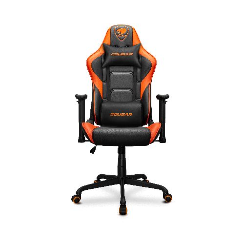 Silla Gamer Profesional Cougar Armor Elite Cuero PVC Marco de Acero Calidad Premium - Orange Edition