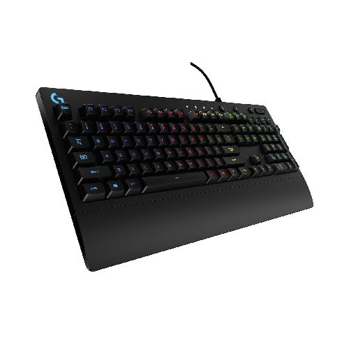 Teclado Gamer Logitech G213 Prodigy RGB Resistente a Salpicaduras y Reposamuñecas