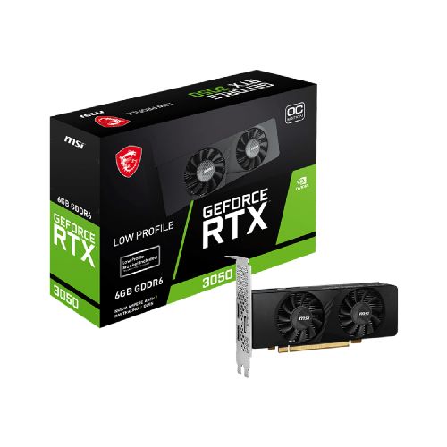 Tarjeta de Video MSI GeForce RTX 3050 6GB GDDR6 LP OC Low Profile Dual Fan HDMI/D-Port