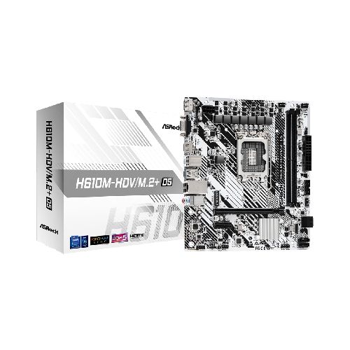 Motherboard ASRock H610M-HDV/M.2+ D5 LGA1700 DDR5 Intel Gen. 12/13/14 M.2 mATX Polychrome RGB