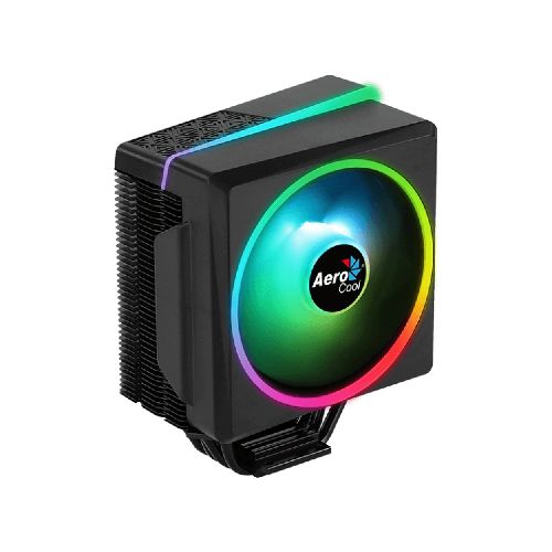 Disipador Fan Cooler de Aire para CPU Aerocool Cylon 4F ARGB Intel y AMD - Negro