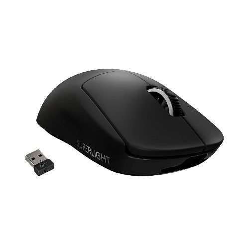 Mouse Gaming Logitech Pro X Superlight Inalambrico Lightspeed Hero 25K Ultra rápido y Liviano- Negro