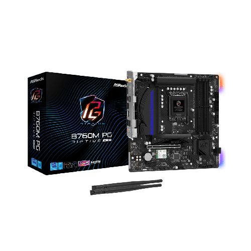 Motherboard ASRock B760M PG Riptide WiFi DDR5 LGA1700 Intel Gen. 12/13/14 M.2 mATX