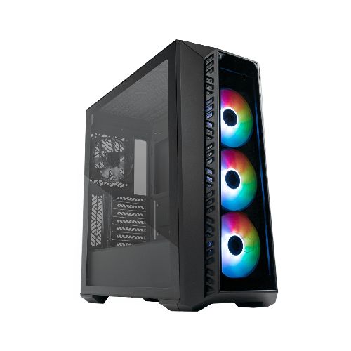 Gabinete Gamer Cooler Master MasterBox 520 3 Fanes ARGB Panel frontal de vidrio templado - Negro