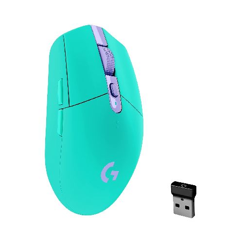 Mouse Gaming Logitech G305 Inalámbrico ultrarrápido Lightspeed Sensor Hero 12K 6 Botones - Mint (Verde)