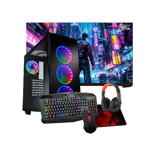 PC Gamer Intel Core i7-12700F 32GB 1TB NVMe Video GeForce RTX 4060 8GB + Monitor Gaming 27'' Full HD 165Hz