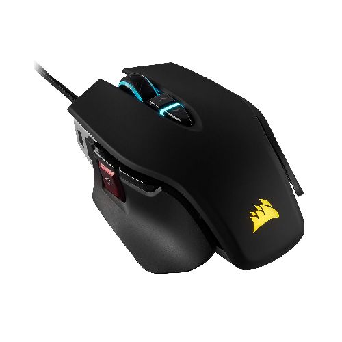 Mouse Gamer Corsair M65 Elite RGB Negro 18.000 Dpi 9 Botones Aluminio