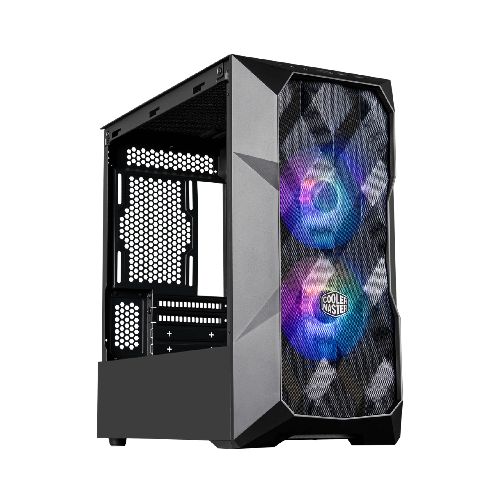 Gabinete Gamer Cooler Master MasterBox TD300 Mesh Mini Tower ARGB Vidrio Templado FineMesh - Negro