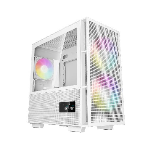 Gabinete Gamer DeepCool CH360 Digital Wh Blanco 3 Fanes ARGB MiniITX y MicroATX