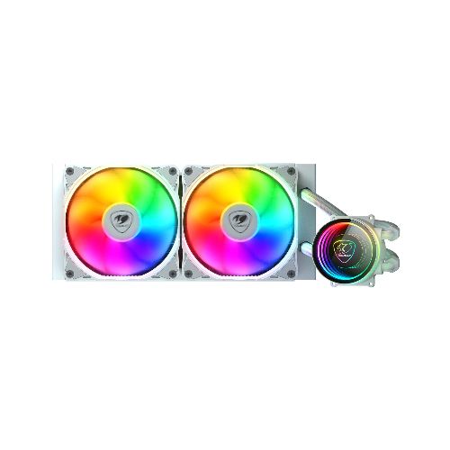 Water Cooling Refrigeracion Líquida Cougar Poseidon Elite 240 ARGB 2x Fanes RGB Intel y AMD - Blanco