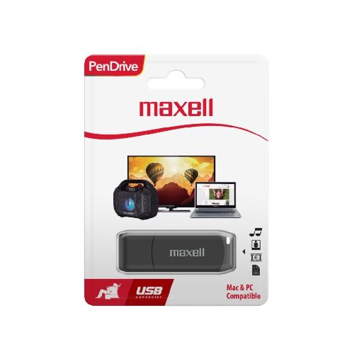 Pendrive Maxell Usbpd-128 128GB USB 3.0 Negro