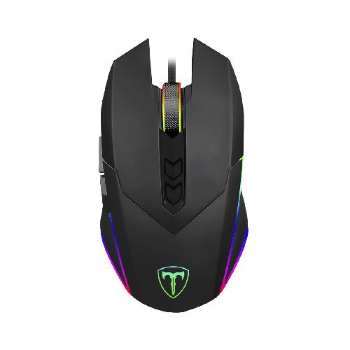 Mouse Gaming T-Dagger Lieutenant TGM301 RGB Negro 200/12400 Dpi Sensor P3327 Switches Huano 7 Botones