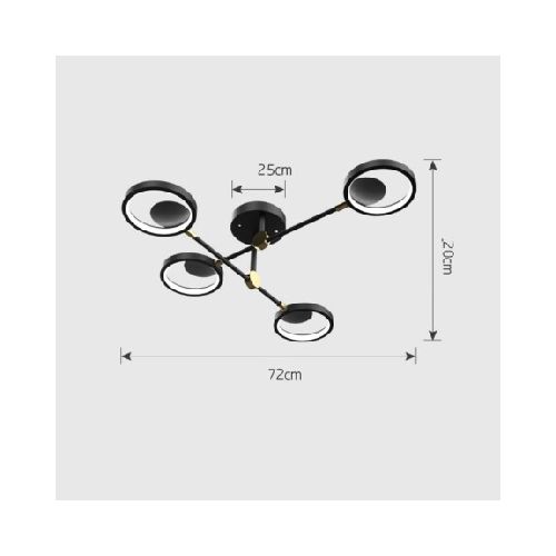 Lámpara Led De Techo Oostrum 4 Círculos