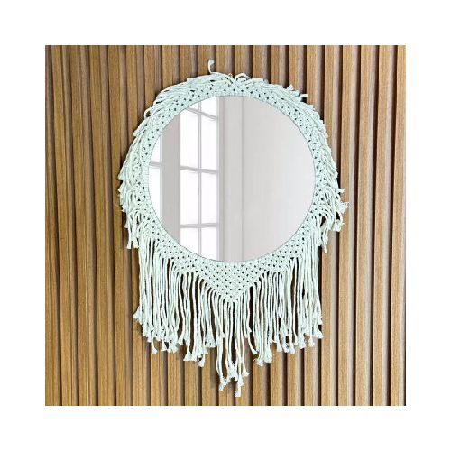 Espejo Colgante De Macramé Para Pared 70cm x 50cm