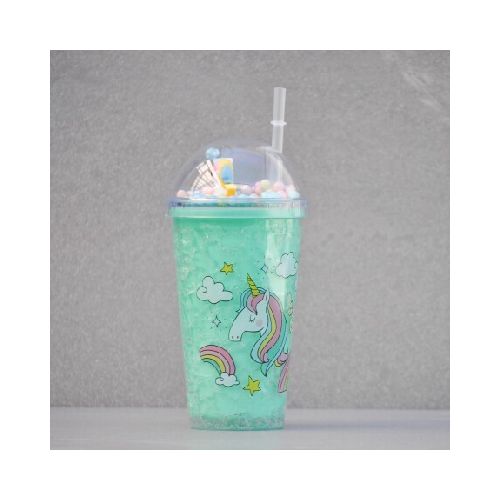 Vaso Infantil Plástico Con Sorbito 400ML