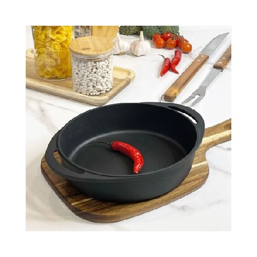 Cacerola Hierro Fundido Profissional C&E 3Kg / 26cm x 24cm x 7cm