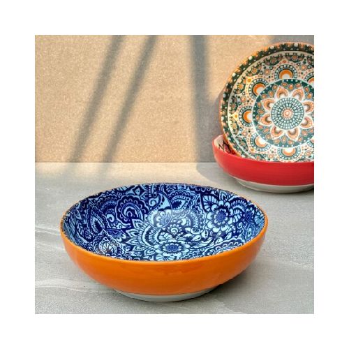 Juego De 3 Plato Bowl Cerámica Ø 23cm x Alto 6cm