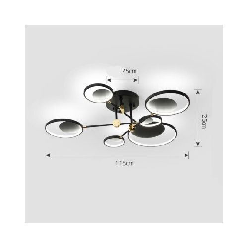 Lámpara Led De Techo Oostrum 6 Círculos