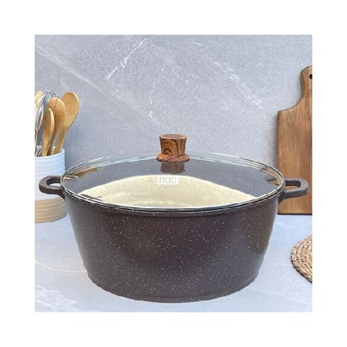 Olla Aluminio Fundido Recubrimiento Cerámico 40cm / 18.6L Marrón