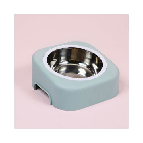 Comedero Pet Celeste Melamina Bowls Acero Inoxidable