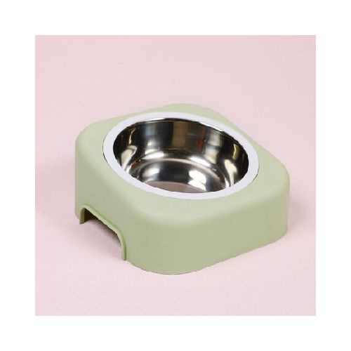 Comedero Pet Verde Melamina Bowls Acero Inoxidable