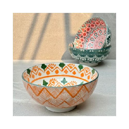 Juego De 3 Bowls Ensaladera Cerámica Ø 20cm x Alto 9cm