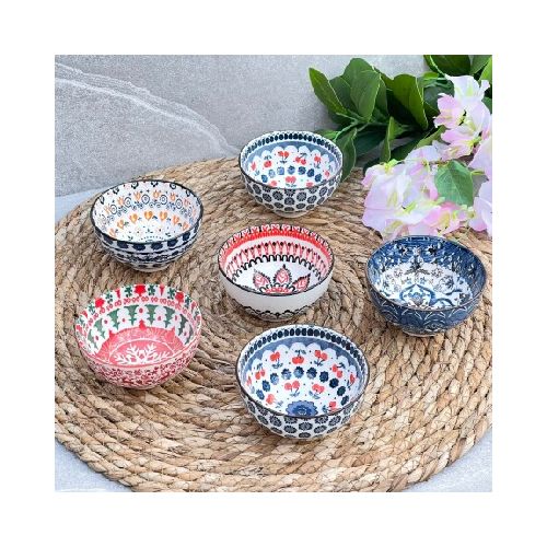 Juego De 6 Mini Bowls Cerámica Salsa Ø 9cm x Alto 5cm