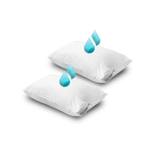 Pack x 2 Funda para Almohada CAMILLA 30x40 Impermeable Con Cierre