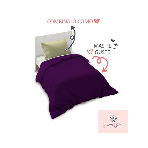 Funda para Acolchado + Funda Almohada - 1 Plaza Liso