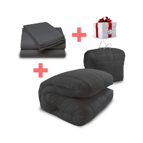 1 Plaza y Media Acolchado + Sabanas + Fundas Almohadas + REGALO Combo