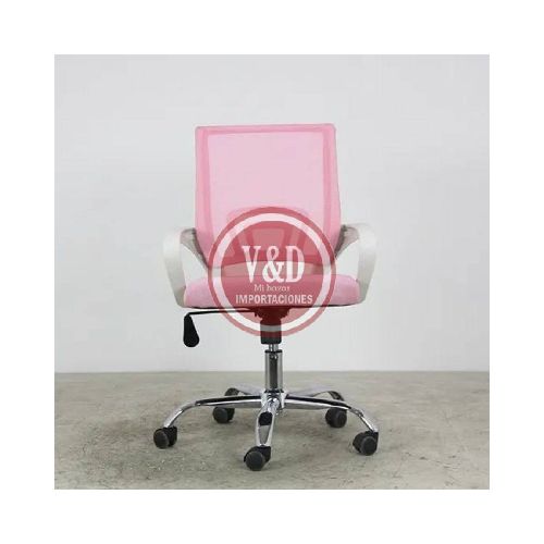 SILLA DE ESCRITORIO ROSADA AQ-10007 