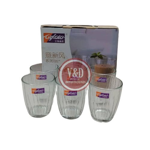 VASO DE VIDRIO 6 PZAS 71233-1 