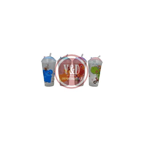 VASO CON TAPA SORBITO FLEXIBLE INFANTIL R3259 