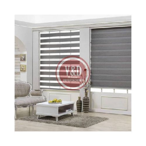 CORTINA ROLLER ZEBRA GRIS OSCURO 120*210 CM 