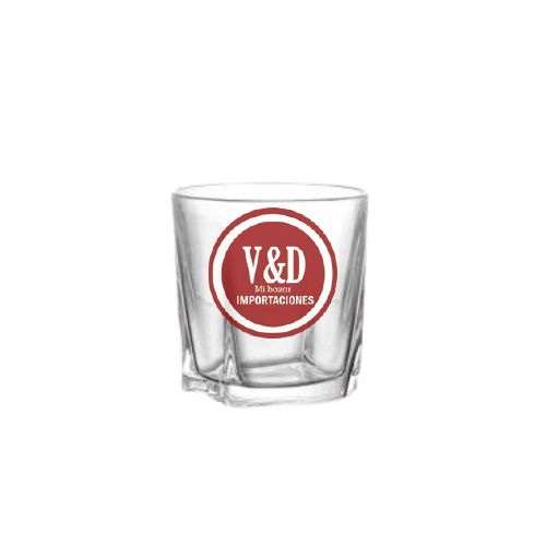 VASO DE VIDRIO X6PZS BAJO CUADRADO G-1343 